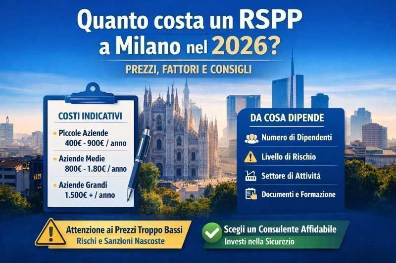 Quanto costa un RSPP a Milano nel 2026? Prezzi e preventivi