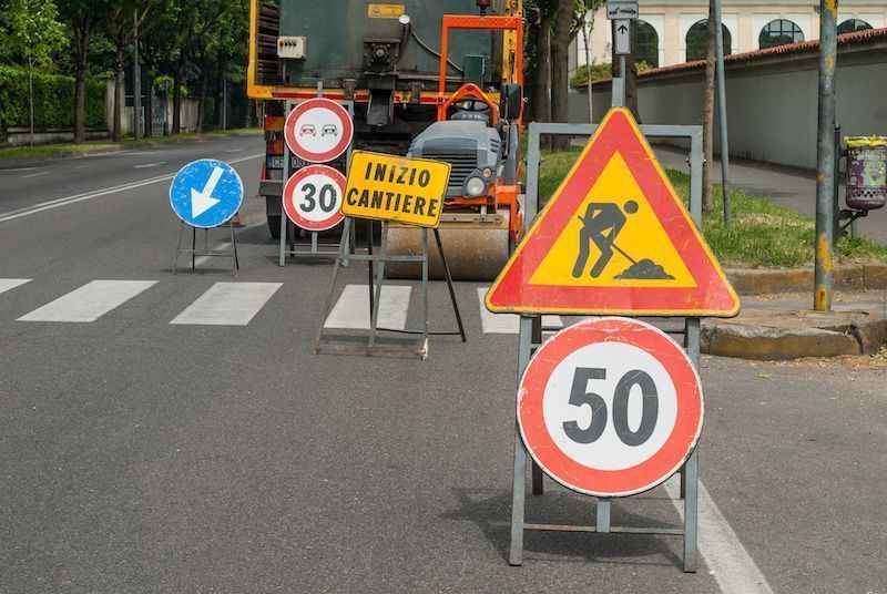 Segnaletica di sicurezza nei cantieri stradali