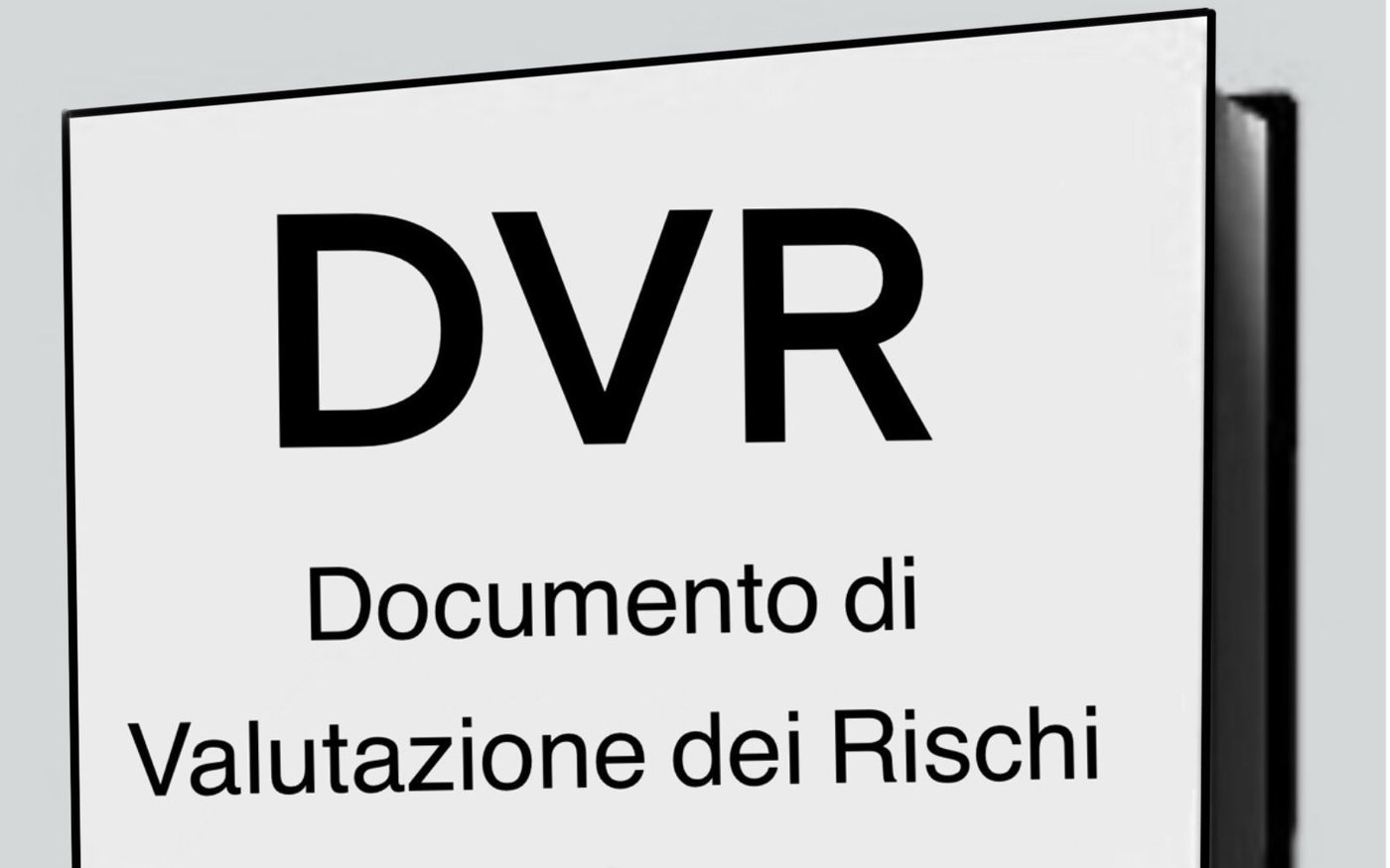 Copertina del DVR, Documento di Valutazione dei Rischi, con simbolo di pericolo caduta e logo GMS