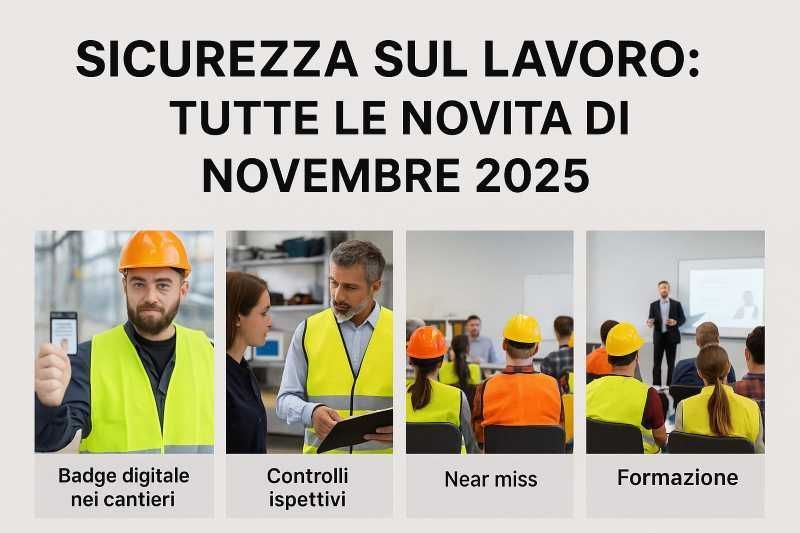 Sicurezza sul lavoro: tutte le novità di novembre 2025